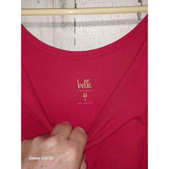 Belle By Kim Gravel Women’s Medium Tank Top Lot Of 2 Green Red - Picture 3 of 11
